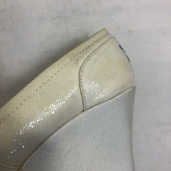 Toms Ivory Grosgrain Wedge Wedding Collection Size 11 - Picture 11 of 11
